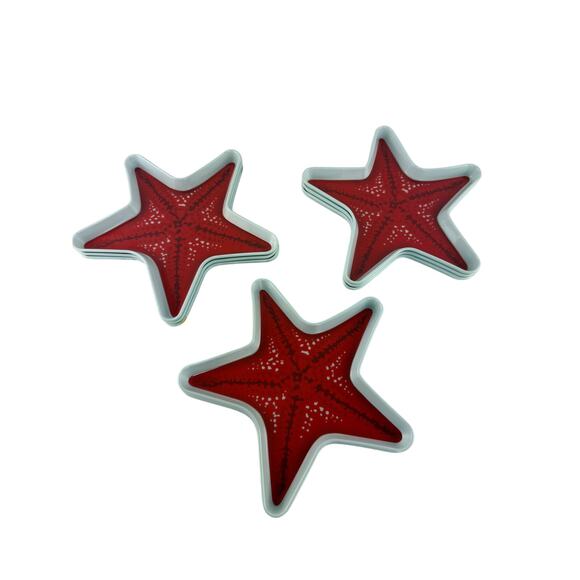 Starfish Melamine Serving Trays Set of 9 Tropical Party Luau Picnic Decor - Picture 4 of 5